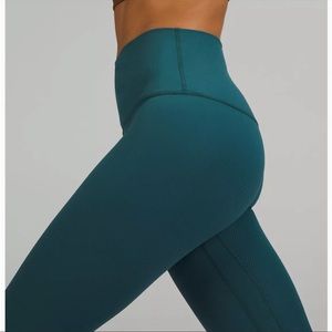 Lululemon Align Ribbed High-Rise Pant 25" Size 10 Green Jasper Color